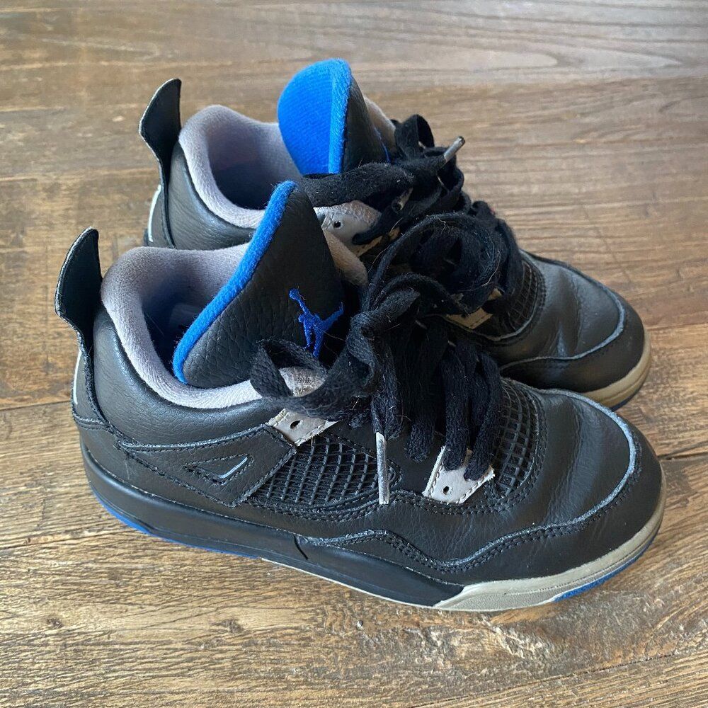 Jordan Retro 4 Motorsport Alternate Shoes Sneakers Boys 13C 308499-006 Black